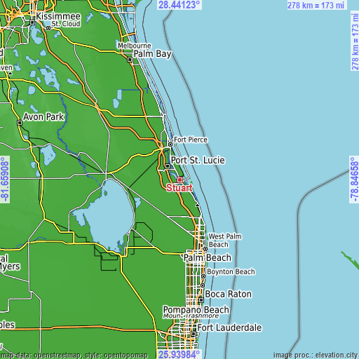 Topographic map of Stuart