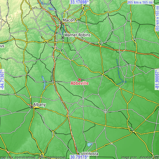 Topographic map of Abbeville