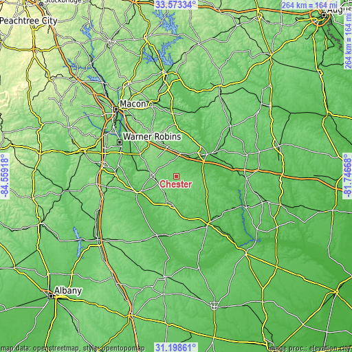 Topographic map of Chester