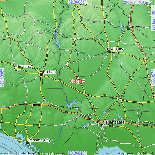 Topographic map of Colquitt