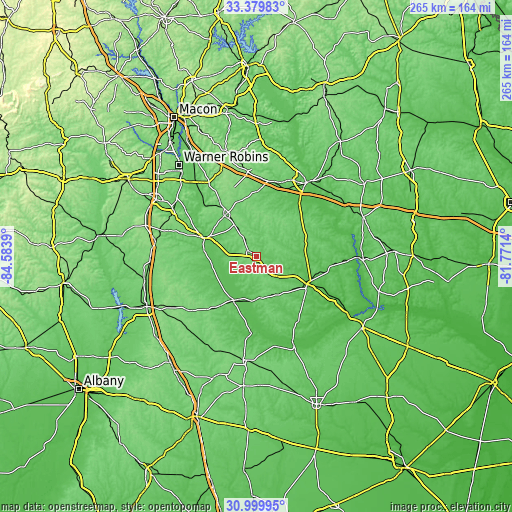 Topographic map of Eastman