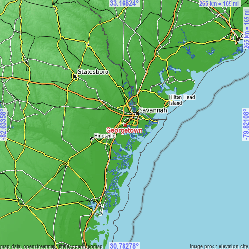 Topographic map of Georgetown