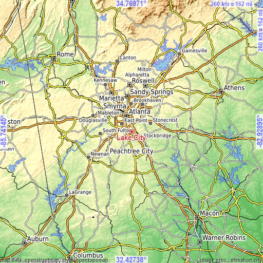 Topographic map of Lake City