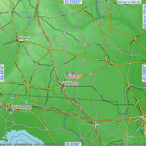 Topographic map of Lakeland