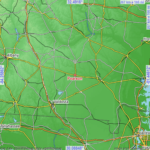 Topographic map of Pearson