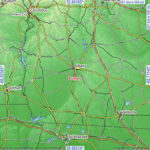 Topographic map of Putney