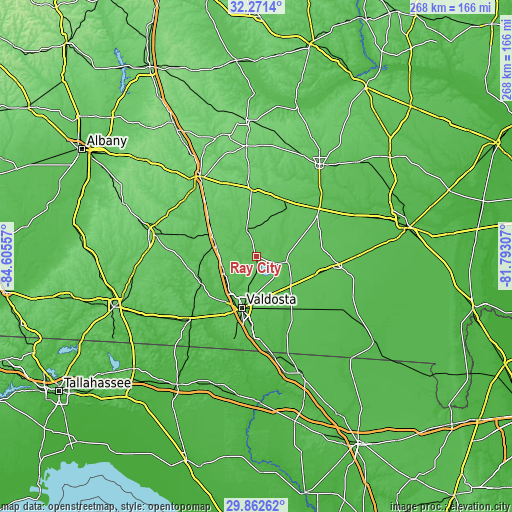 Topographic map of Ray City