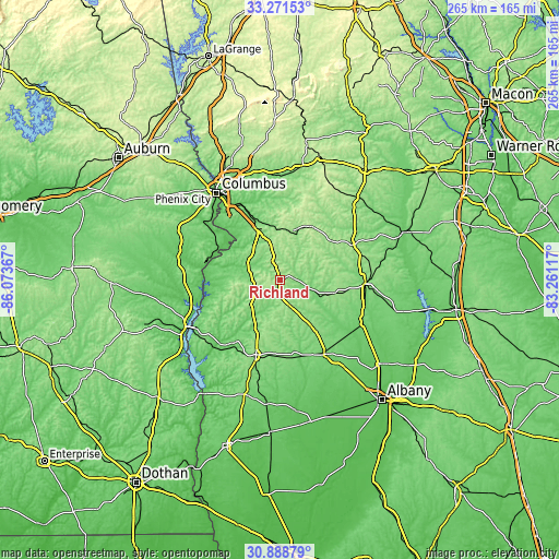 Topographic map of Richland