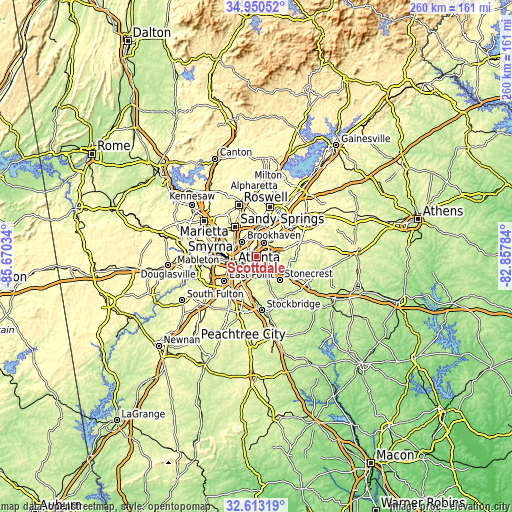 Topographic map of Scottdale