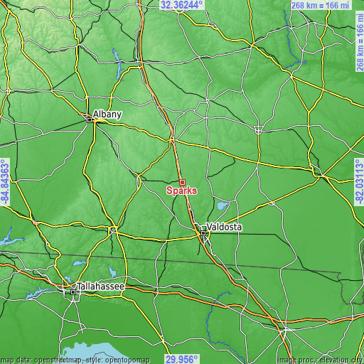 Topographic map of Sparks