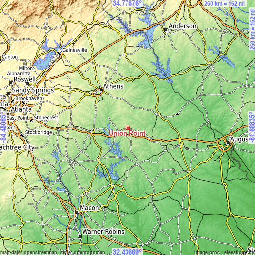 Topographic map of Union Point