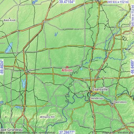 Topographic map of Albion