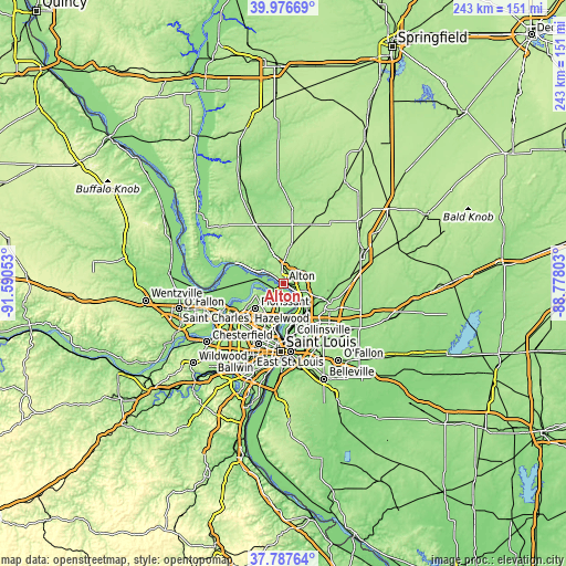 Topographic map of Alton