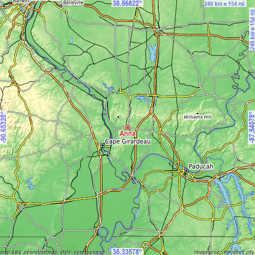 Topographic map of Anna