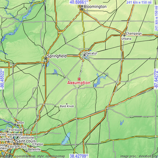 Topographic map of Assumption