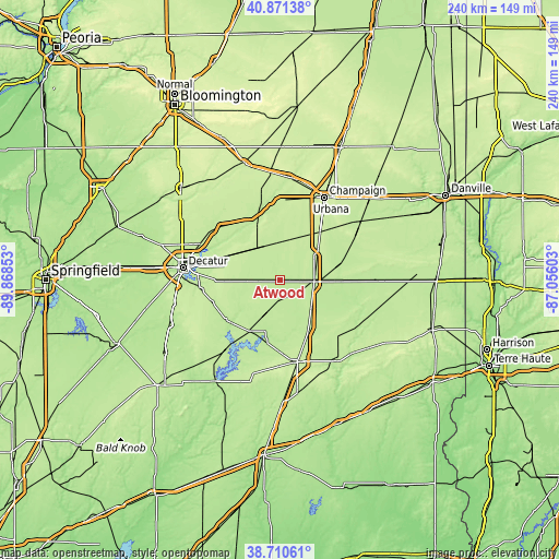 Topographic map of Atwood