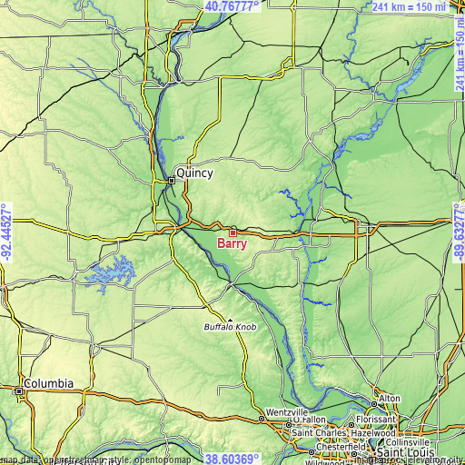 Topographic map of Barry