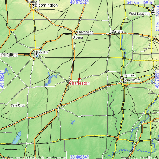 Topographic map of Charleston