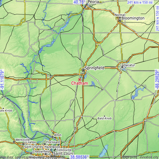 Topographic map of Chatham