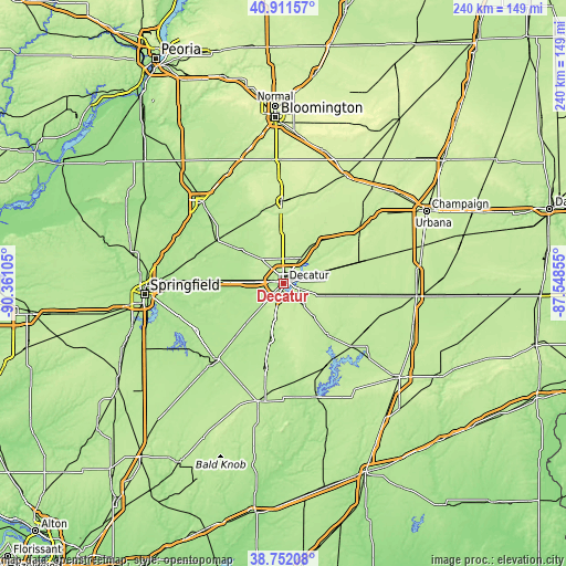 Topographic map of Decatur