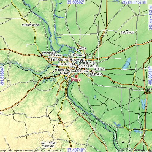 Topographic map of Dupo