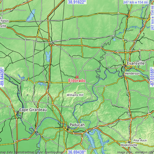 Topographic map of Eldorado