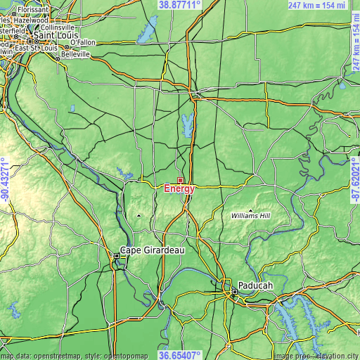 Topographic map of Energy