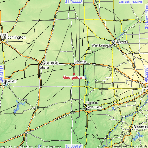 Topographic map of Georgetown