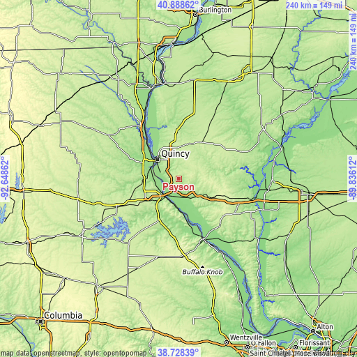 Topographic map of Payson