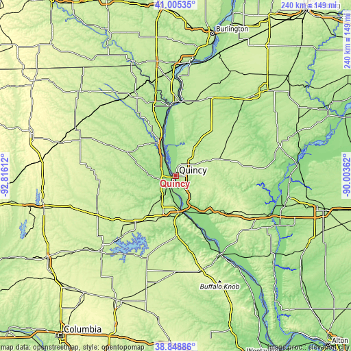Topographic map of Quincy