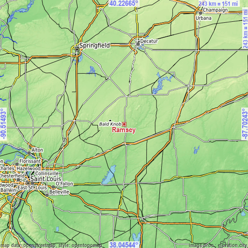 Topographic map of Ramsey