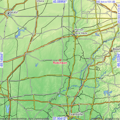 Topographic map of Robinson