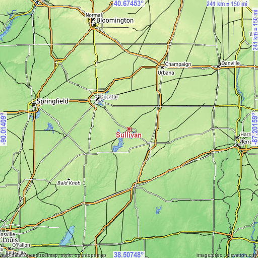 Topographic map of Sullivan