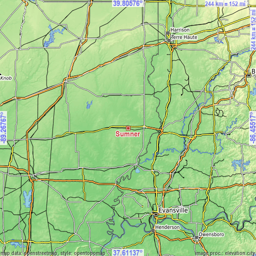 Topographic map of Sumner