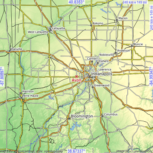 Topographic map of Avon