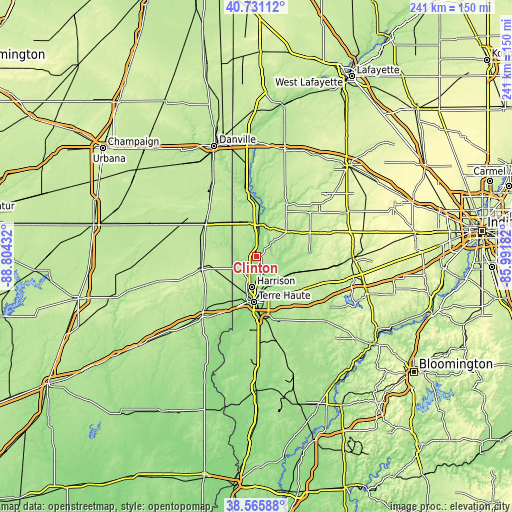 Topographic map of Clinton