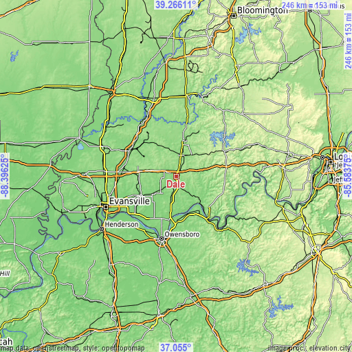 Topographic map of Dale