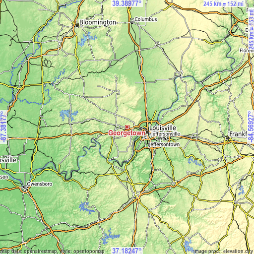 Topographic map of Georgetown