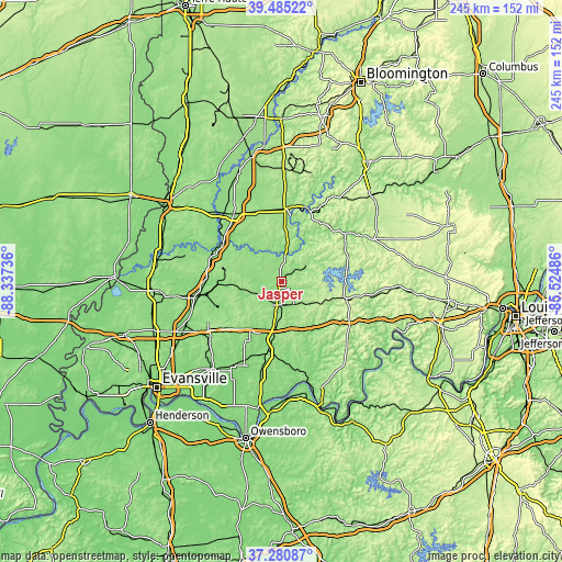 Topographic map of Jasper