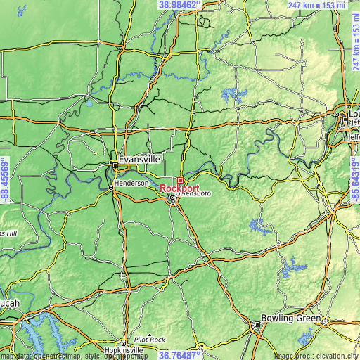 Topographic map of Rockport