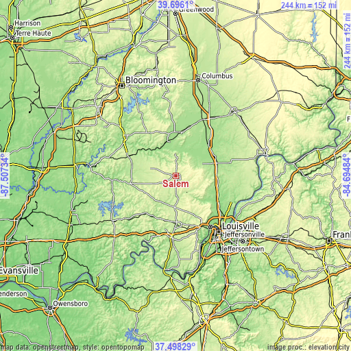 Topographic map of Salem