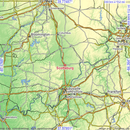 Topographic map of Scottsburg