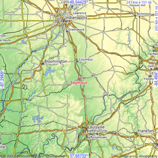 Topographic map of Seymour