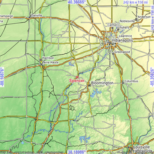 Topographic map of Spencer