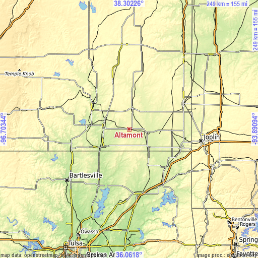 Topographic map of Altamont