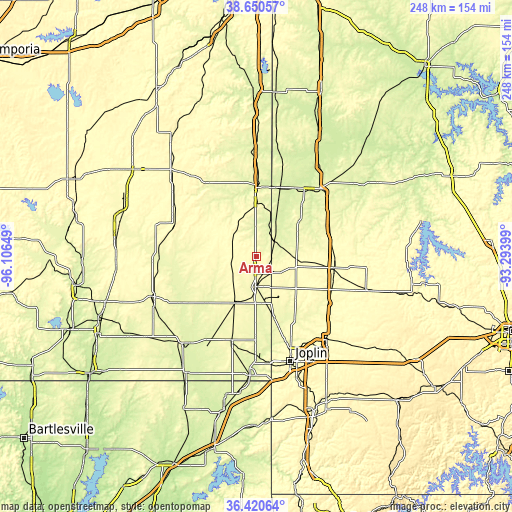 Topographic map of Arma