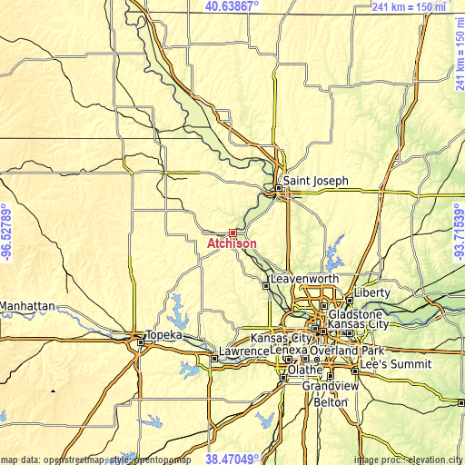 Topographic map of Atchison