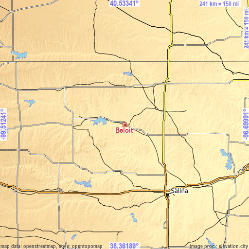 Topographic map of Beloit