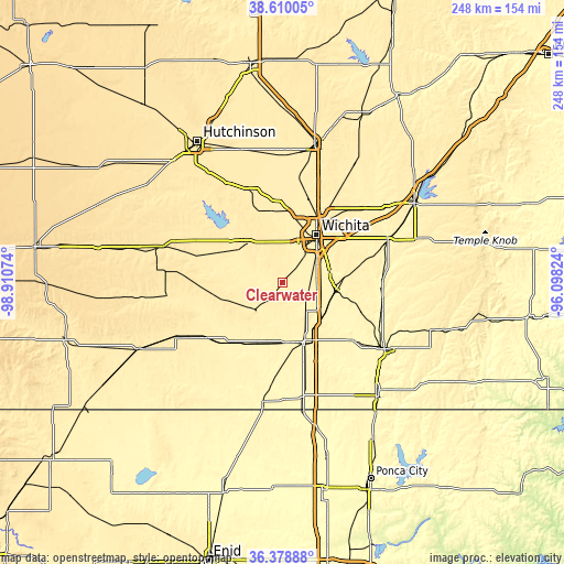 Topographic map of Clearwater