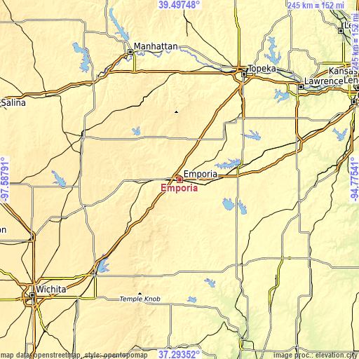 Topographic map of Emporia